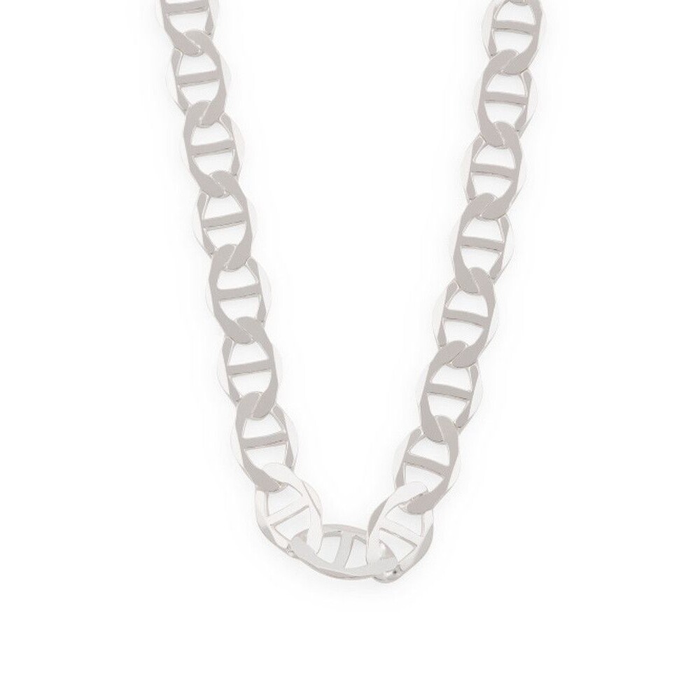 Sevil Sterling Silver Flat Marina Chain Necklace